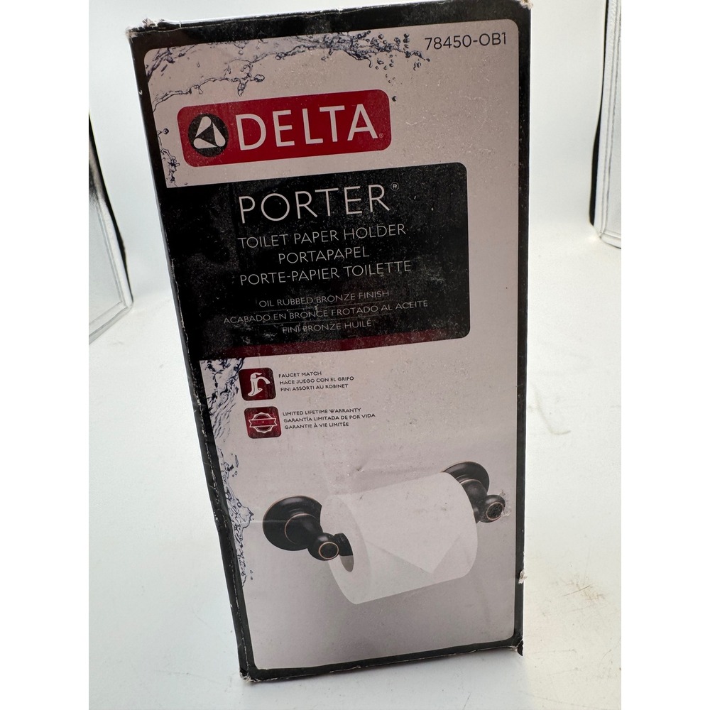 Delta Porter Toilet Paper Holder Oil Rubbed Bronze Bathroom Hardware 78450-OB1